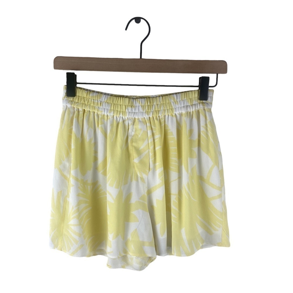Aritzia Wilfred Free Zola Short Shorts Yellow White Floral Size XS
